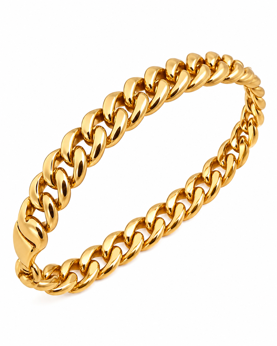 24K Gold Cuban Link Bracelet 30g